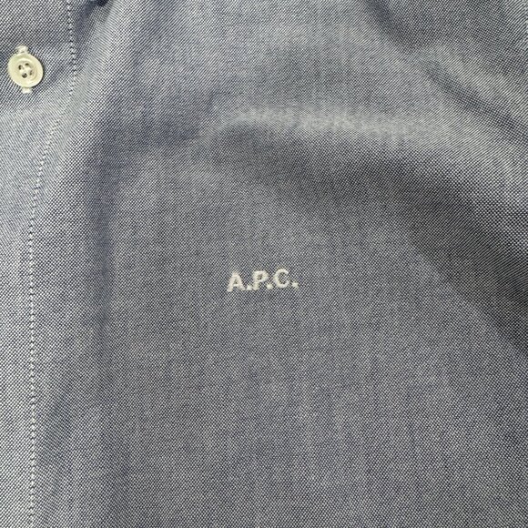 A.P.C. APC Greg Logo Button Down Oxford Shirt - Picture 5 of 8